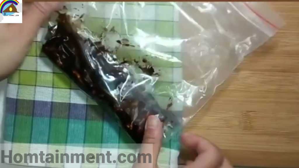 No bake chocolate cake in plastic bag