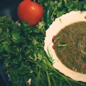 mint chilli chatni