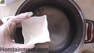 Boiling of water for qeema biryani