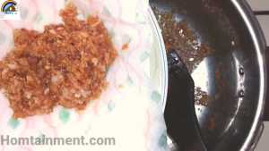 Chopped fried onion for nargisi koftay