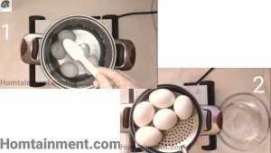 Eggs boiling for. Nargisi koftey