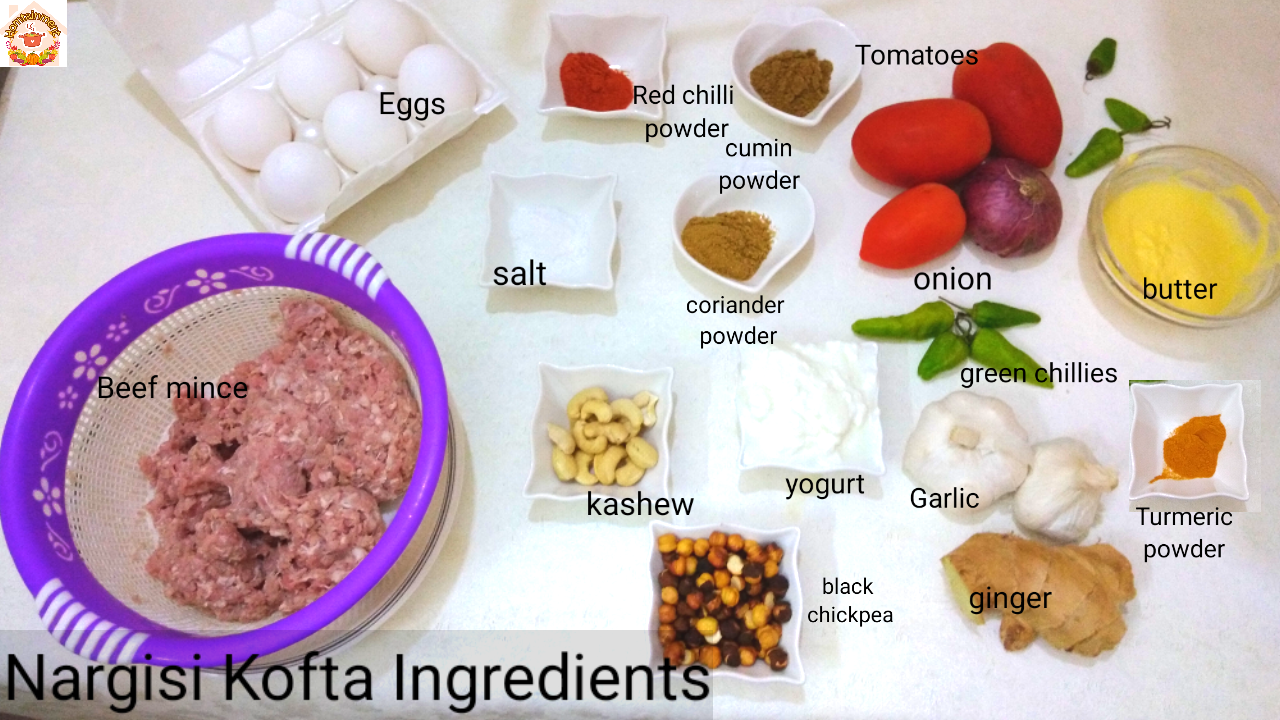 Ingredients of nargisi koftay