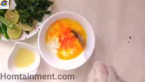 Mixing of Food color for qeema biryani