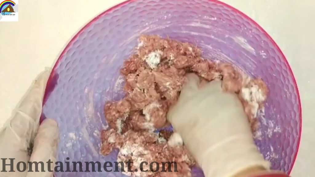 Knead chapli kabob mixture